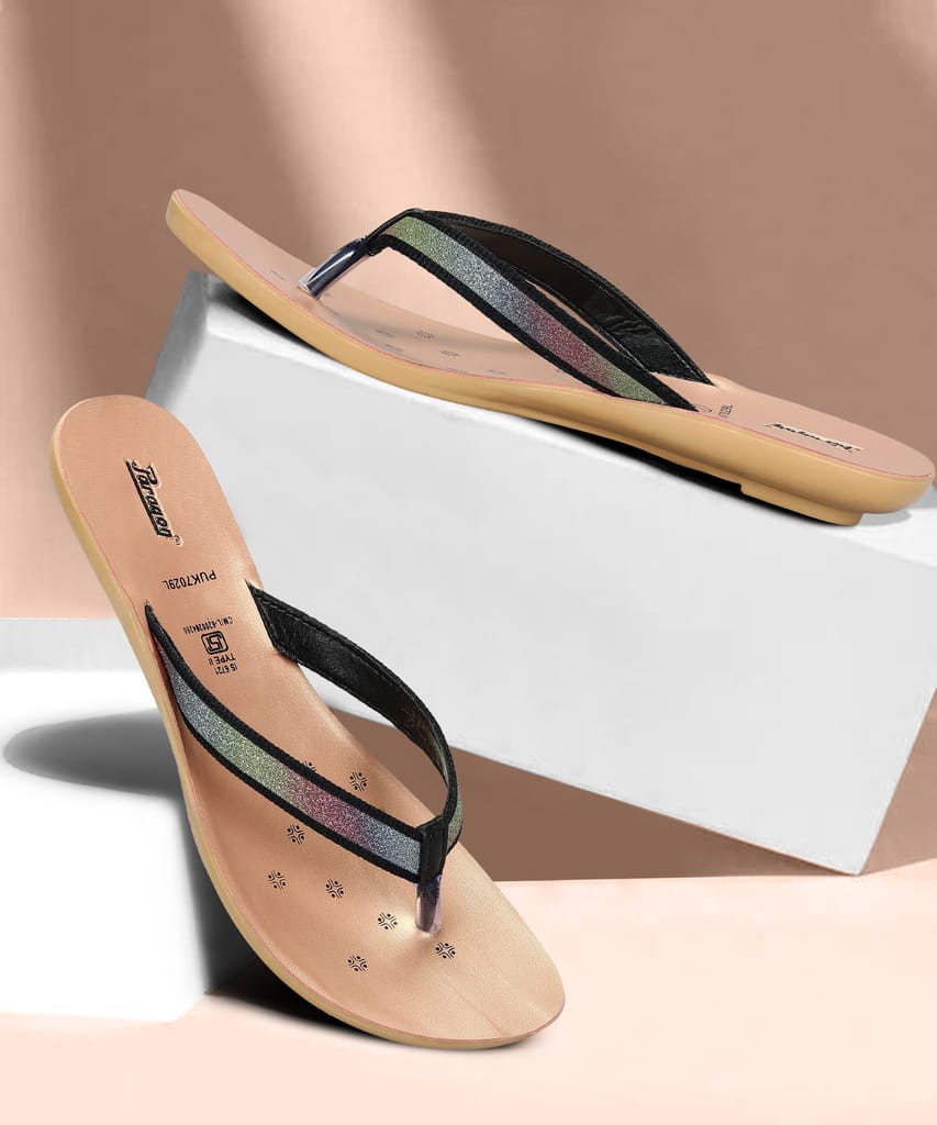 Chic Women Paragon Women's Slip On Flat Black Sandals | Durable Dailywear Sandals 2025 at ShopCi