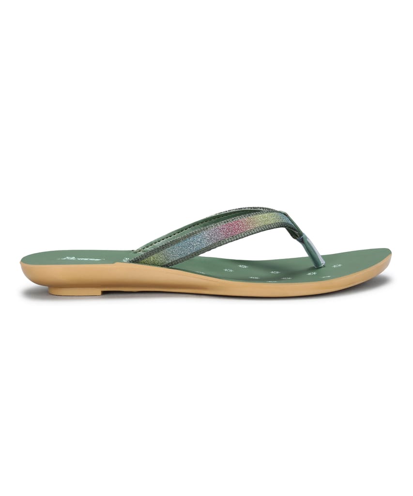Top Women Paragon Women's Slip On Flat Green Sandals | Durable Dailywear Sandals 2025 at ShopCir
