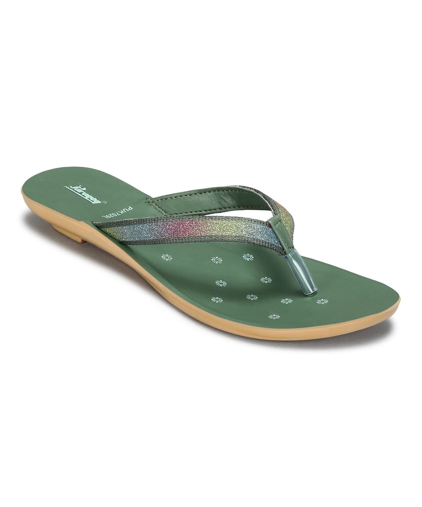 Top Women Paragon Women's Slip On Flat Green Sandals | Durable Dailywear Sandals 2025 at ShopCir