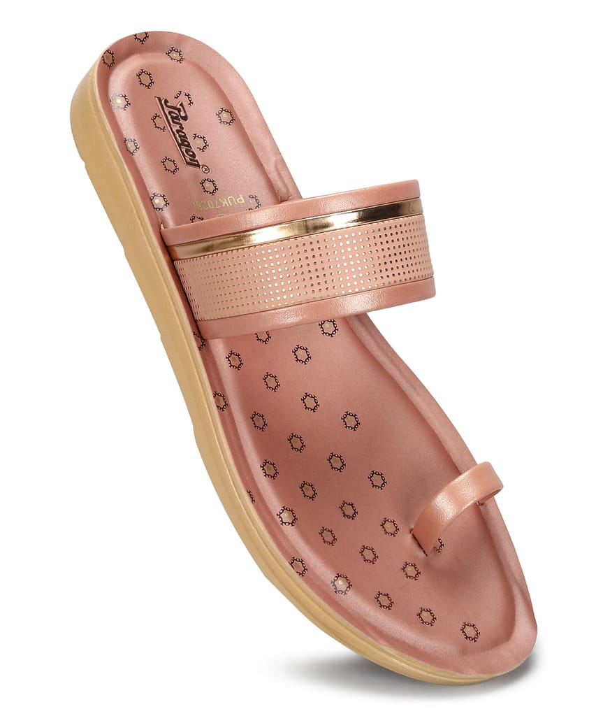 Elegant Women Paragon Women's Slip On Flat Pink Sandals | Durable Dailywear Sandals 2025 at Shop