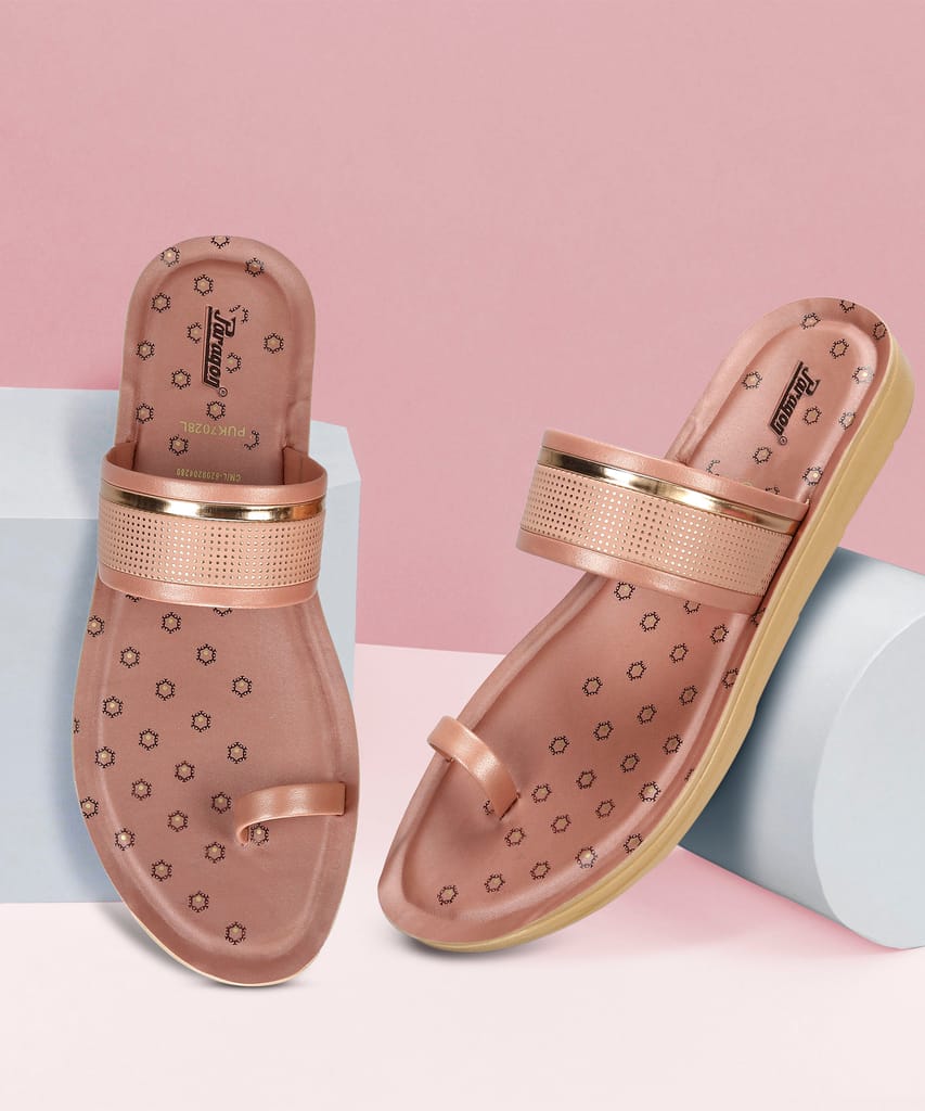 Elegant Women Paragon Women's Slip On Flat Pink Sandals | Durable Dailywear Sandals 2025 at Shop