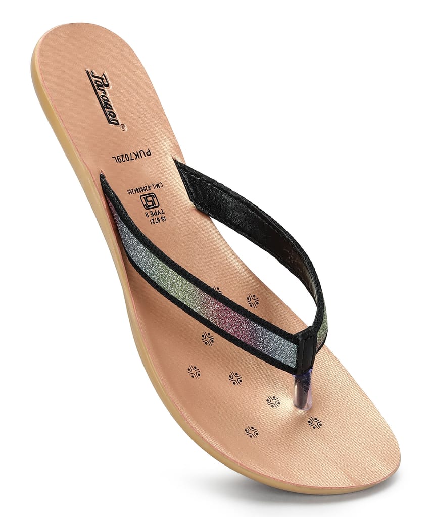 Chic Women Paragon Women's Slip On Flat Black Sandals | Durable Dailywear Sandals 2025 at ShopCi