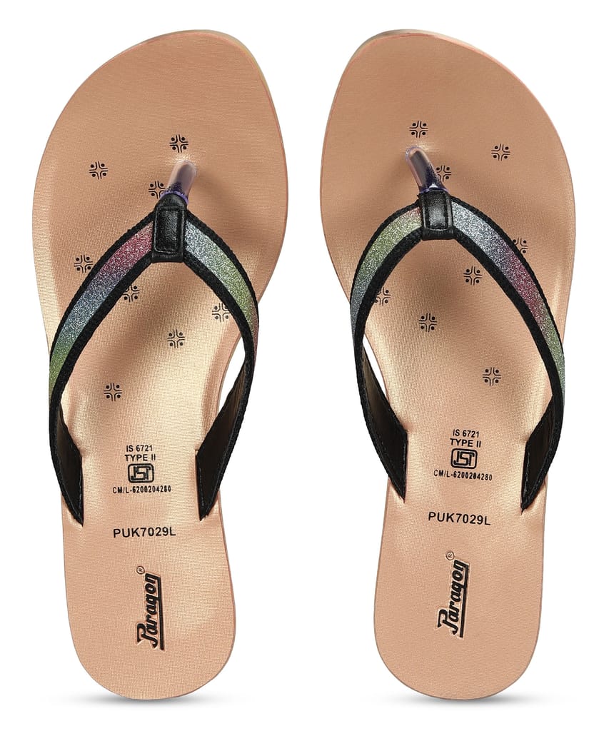 Chic Women Paragon Women's Slip On Flat Black Sandals | Durable Dailywear Sandals 2025 at ShopCi