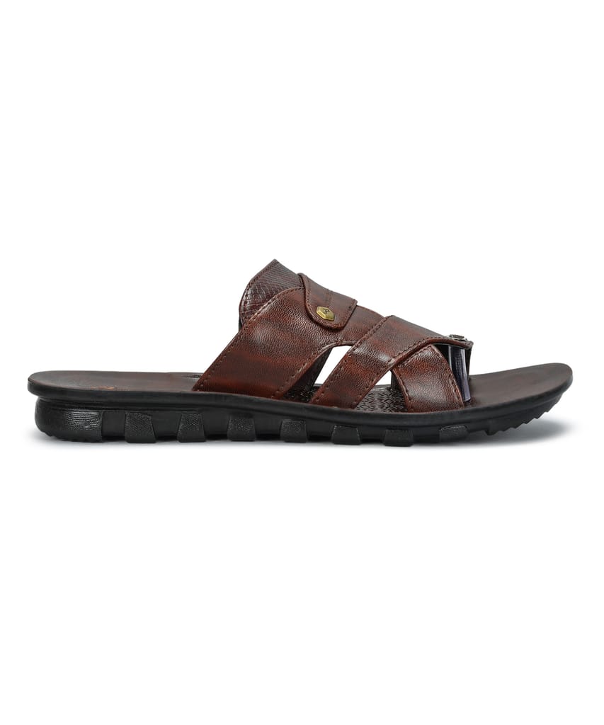 Elegant Men Paragon Men's Slip-on Brown Sandals for Men | Comfortable Sole & Durable 2025 at Sho