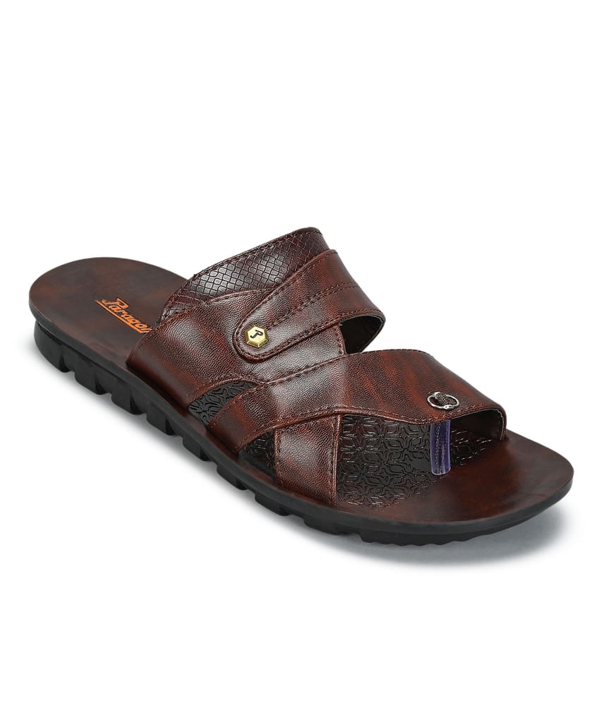 Elegant Men Paragon Men's Slip-on Brown Sandals for Men | Comfortable Sole & Durable 2025 at Sho