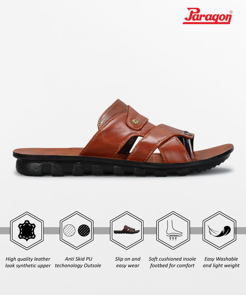 Best Men Paragon Men's Slip-on Brown Sandals for Men | Comfortable Sole & Durable 2025 at ShopCi