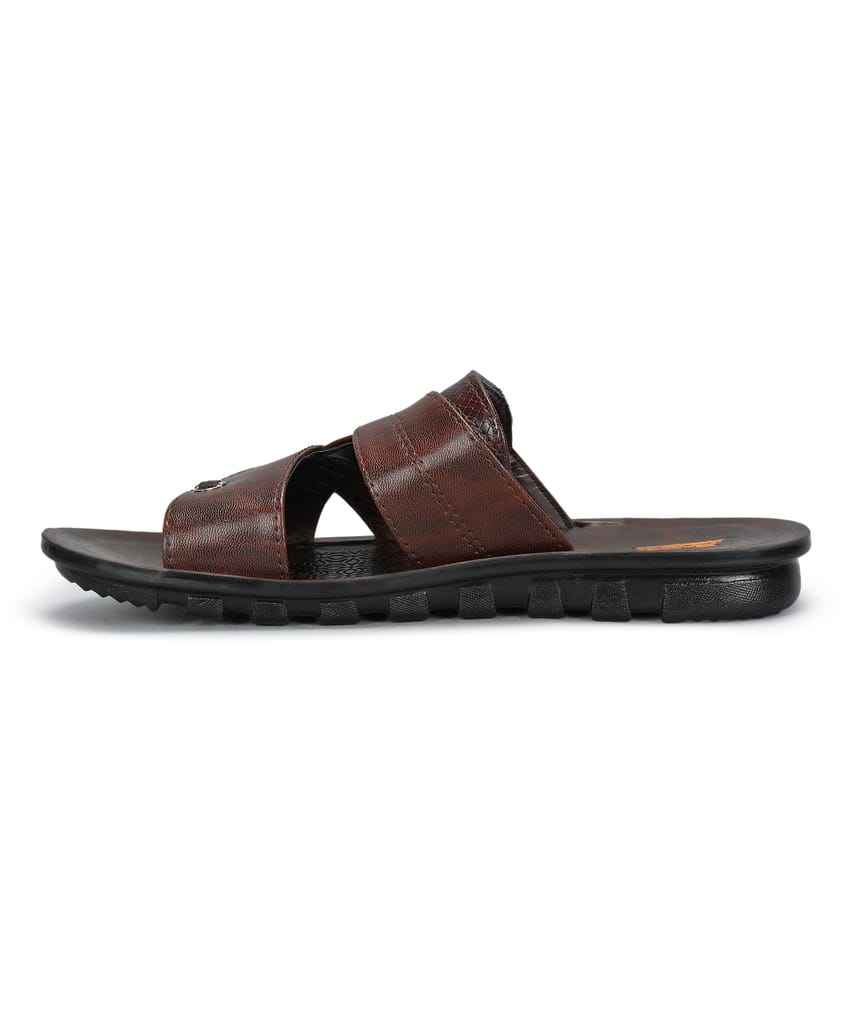 Elegant Men Paragon Men's Slip-on Brown Sandals for Men | Comfortable Sole & Durable 2025 at Sho