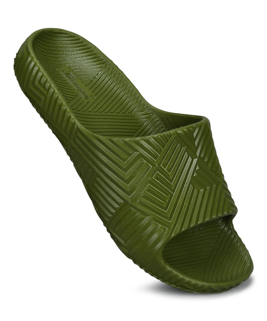 Affordable Men Paragon EVK10924G Men's Waterproof Olive Sliders with Comfortable Anti-Skid Sole 
