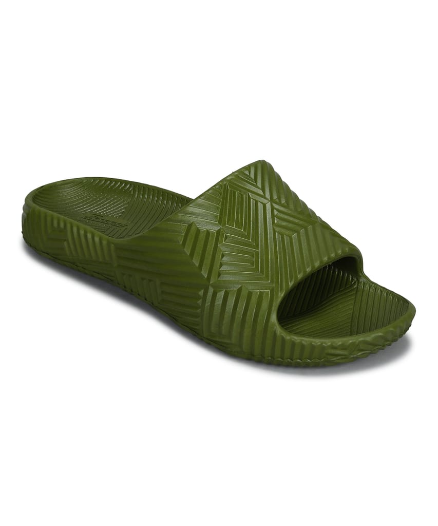 Affordable Men Paragon EVK10924G Men's Waterproof Olive Sliders with Comfortable Anti-Skid Sole 