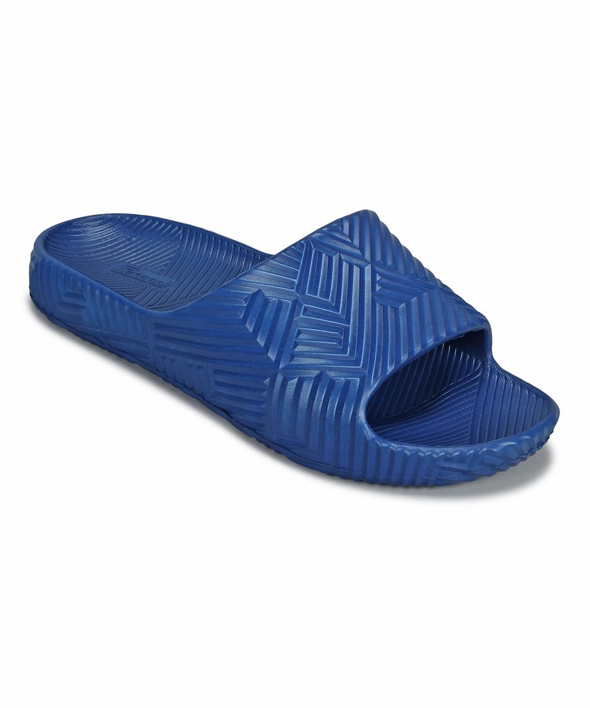 Affordable Men Paragon EVK10924G Men's Waterproof Blue Sliders with Comfortable Anti-Skid Sole 2