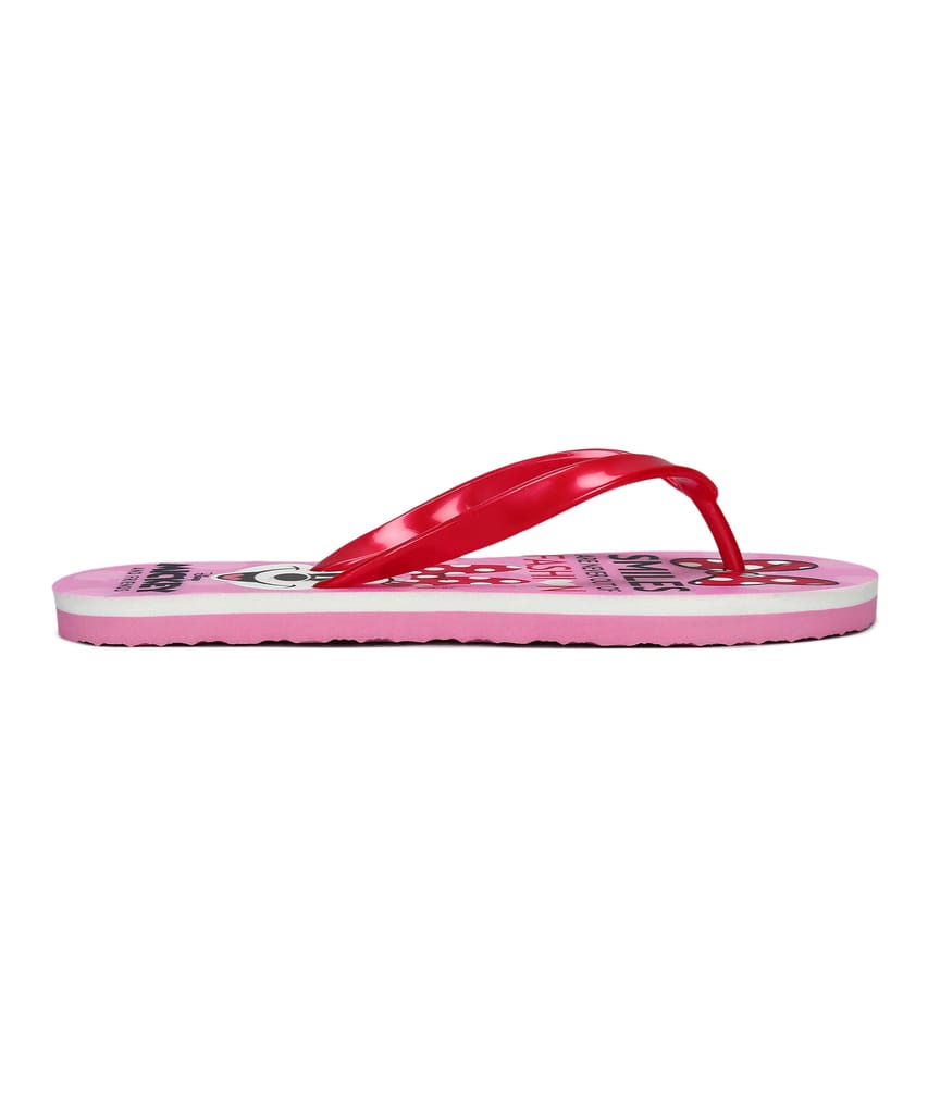 Modern Women Paragon DK3743L Women's Red Sliders with Anti-skid Cushioned Sole for Everyday Use 