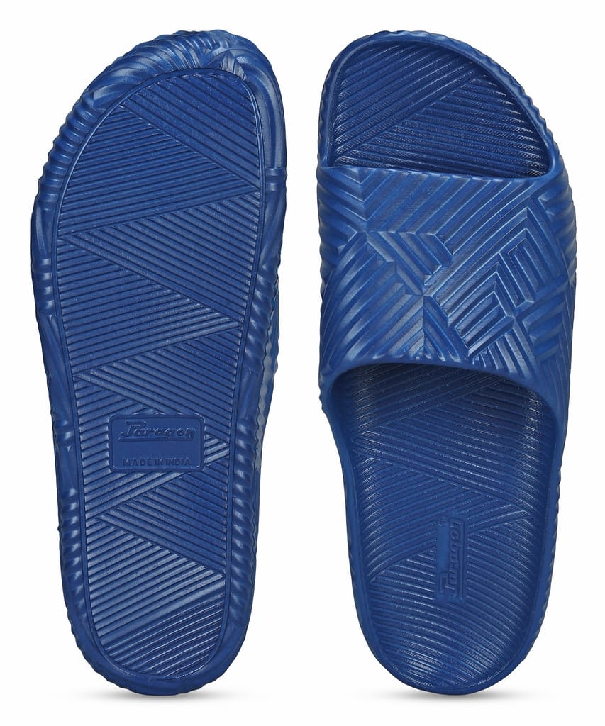 Latest Men Paragon EVK10924G Men's Waterproof Blue Sliders with Comfortable Anti-Skid Sole 2025 