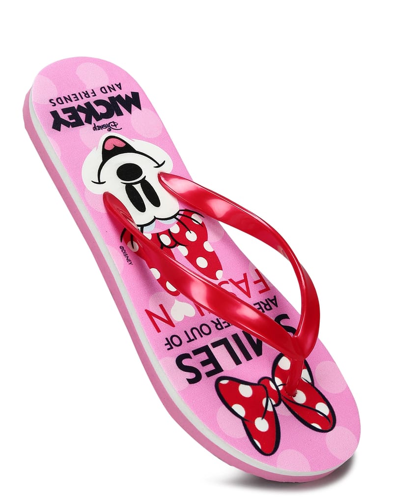 Paragon DK3743L Women's Red Sliders with Anti-skid Cushioned Sole for Everyday Use