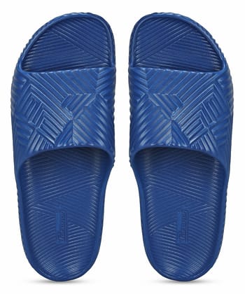 Paragon EVK10924G Men's Waterproof Blue Sliders with Comfortable Anti-Skid Sole