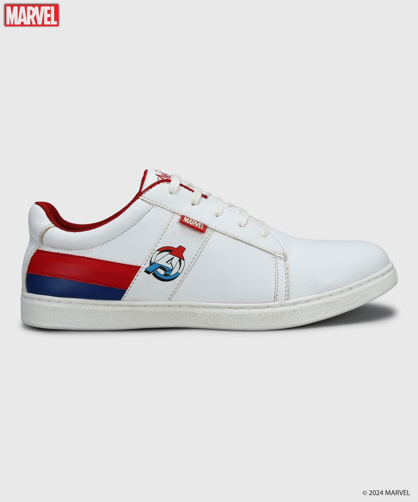 Exclusive Men Paragon Marvel Men's White Casual Sneakers | Cushioned & Lace up Outdoor Style 202