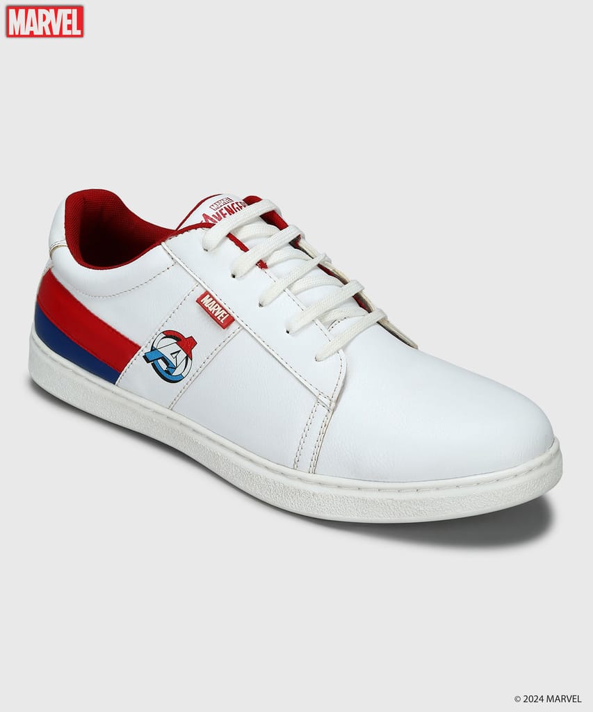 Exclusive Men Paragon Marvel Men's White Casual Sneakers | Cushioned & Lace up Outdoor Style 202