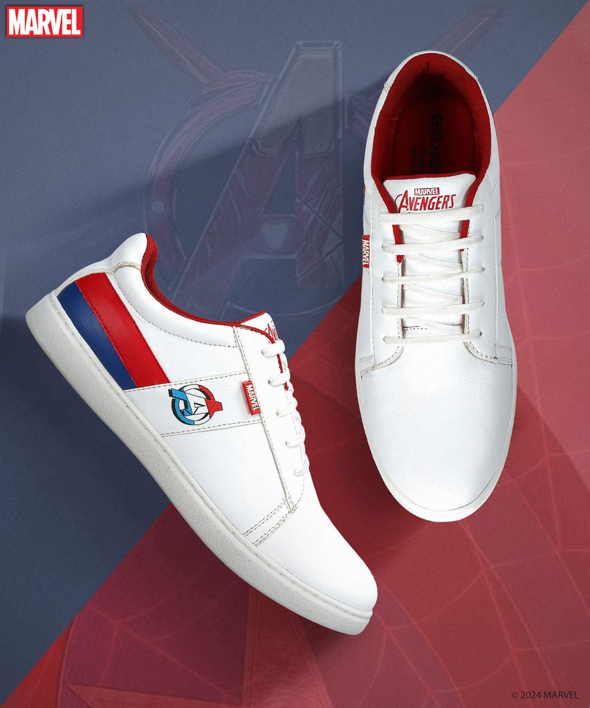 Best Men Paragon Marvel Men's White Casual Sneakers | Cushioned & Lace up Outdoor Style 2025 at 