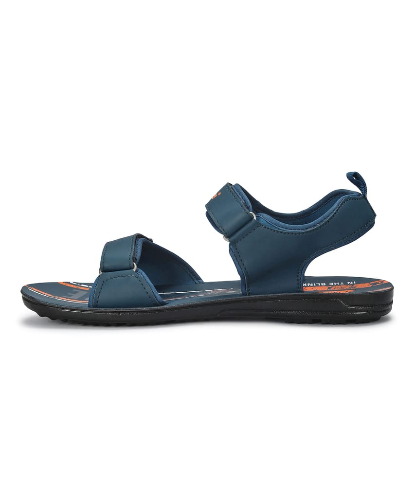 Sophisticated Men Paragon Men's Stylish Lightweight & Durable Blue Velcro Dailywear Sandals 2025