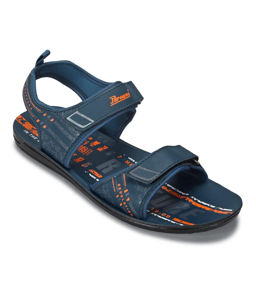 Sophisticated Men Paragon Men's Stylish Lightweight & Durable Blue Velcro Dailywear Sandals 2025