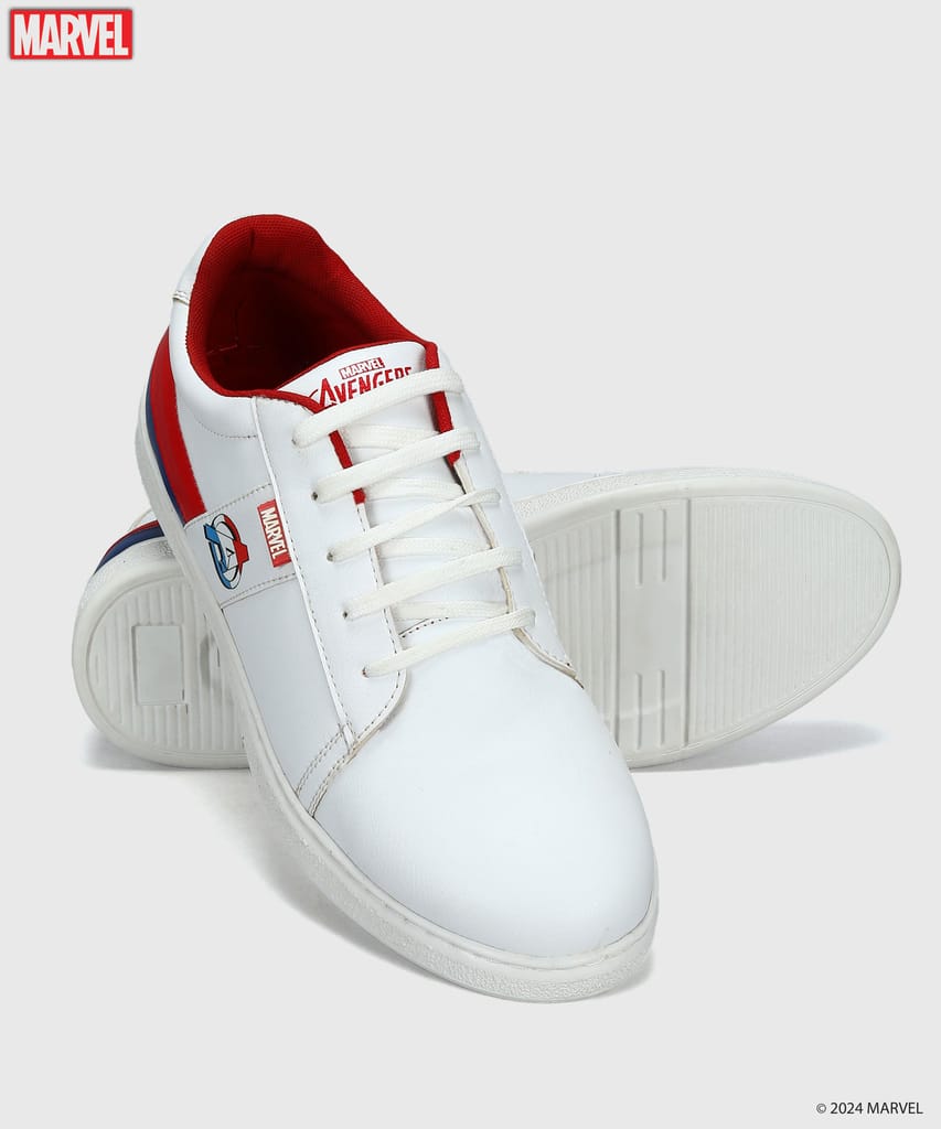 Exclusive Men Paragon Marvel Men's White Casual Sneakers | Cushioned & Lace up Outdoor Style 202