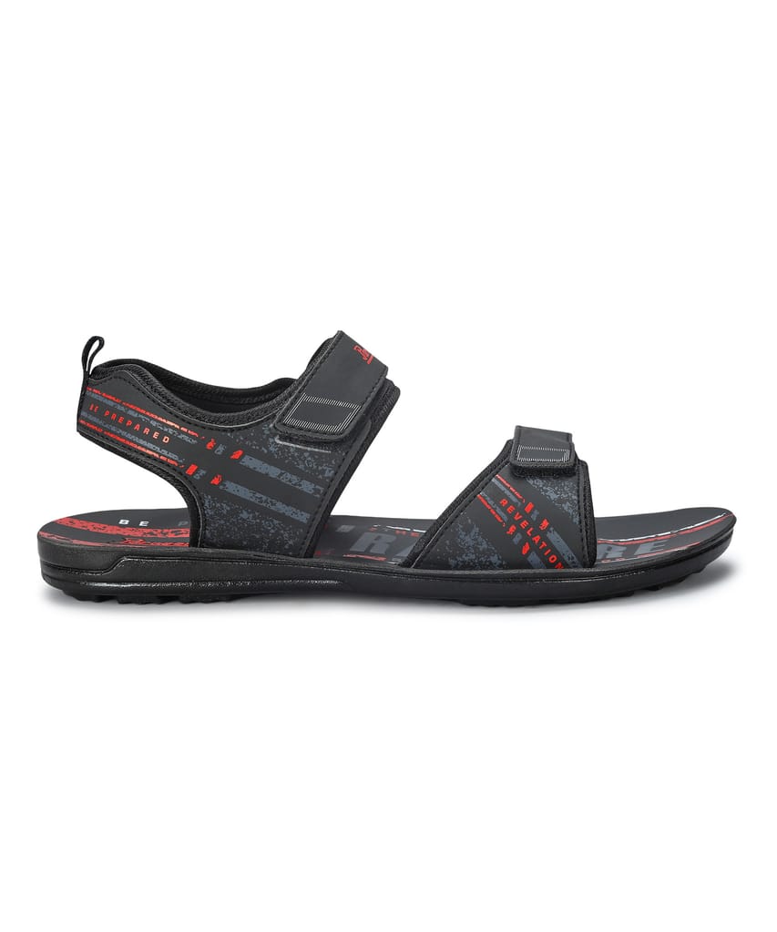 Elegant Men Paragon Men's Stylish Lightweight & Durable Black Velcro Dailywear Sandals 2025 at S