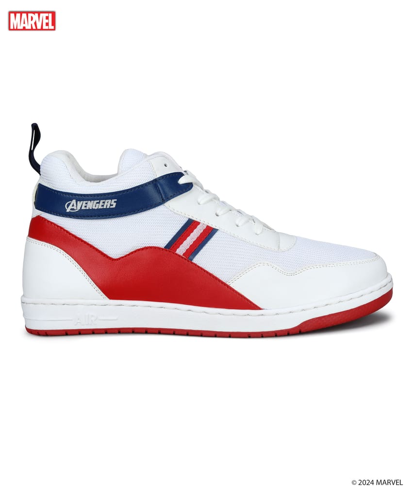 Affordable Men Paragon Marvel Men's White Casual Sneakers | Cushioned & Lace up Outdoor Style 20
