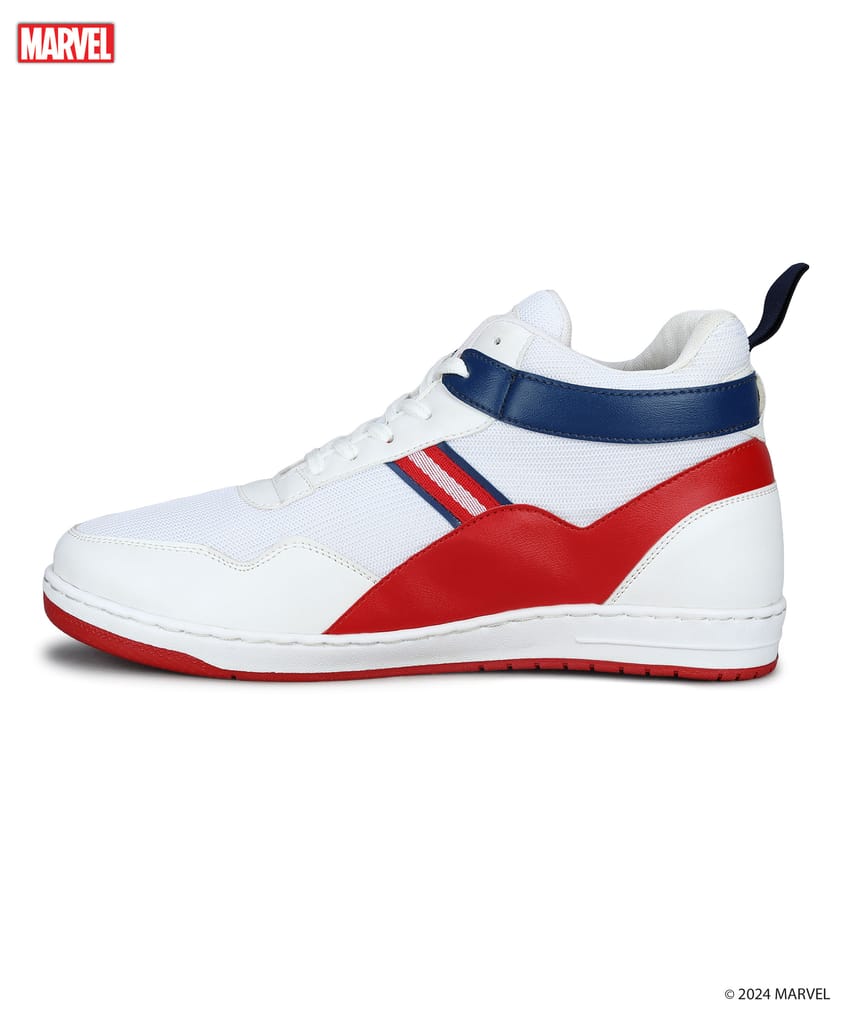 Affordable Men Paragon Marvel Men's White Casual Sneakers | Cushioned & Lace up Outdoor Style 20