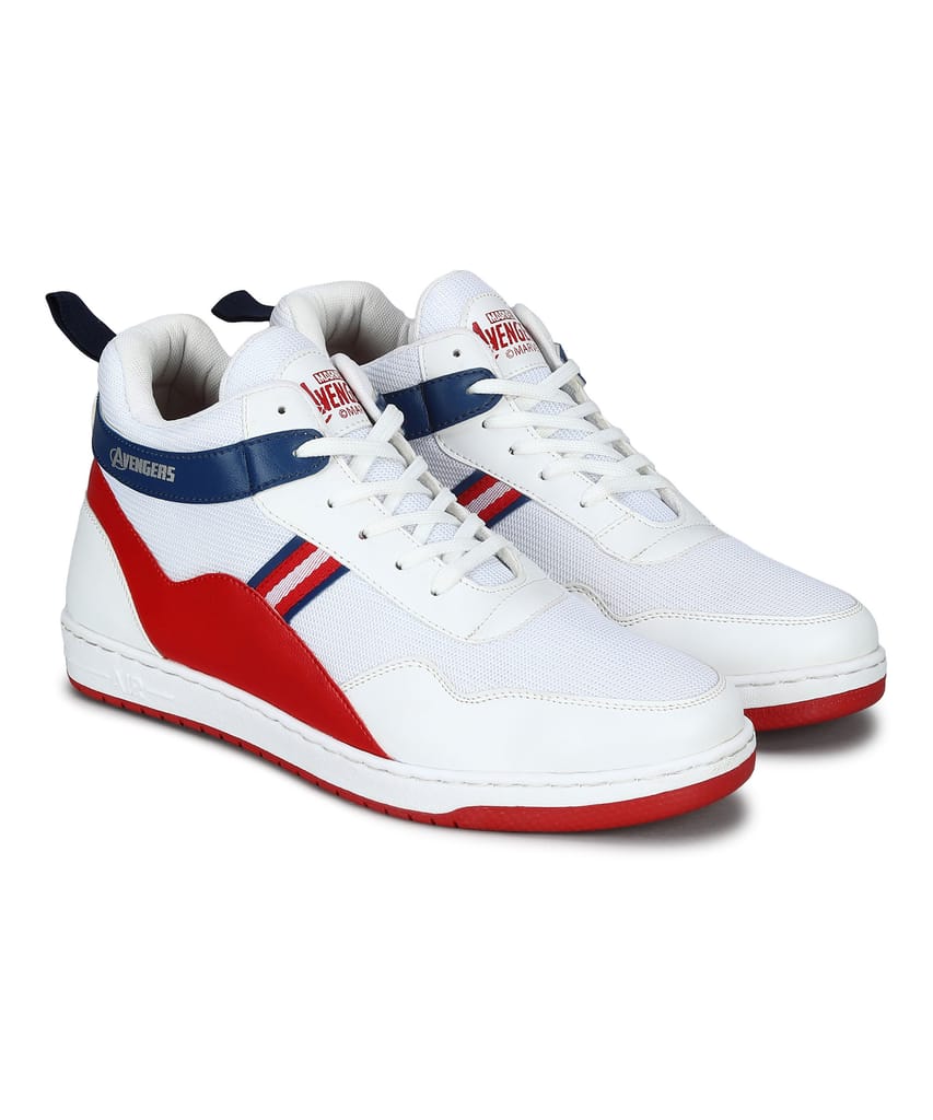 Affordable Men Paragon Marvel Men's White Casual Sneakers | Cushioned & Lace up Outdoor Style 20