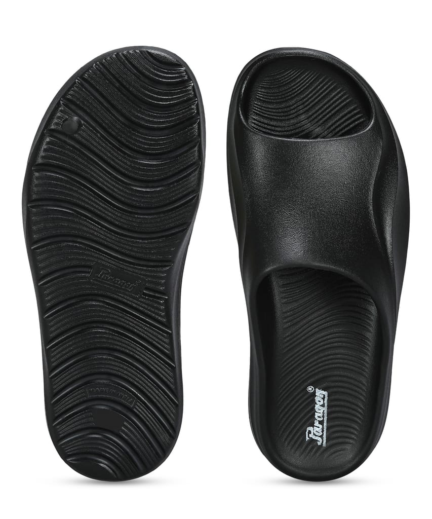 Top Men Paragon Men's Watreproof Black Sliders with Comfortable Anti-Skid Sole 2025 at ShopCircu