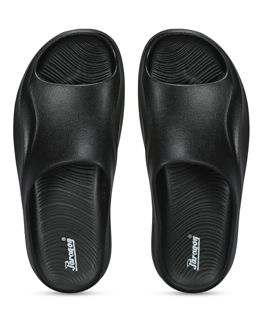 Top Men Paragon Men's Watreproof Black Sliders with Comfortable Anti-Skid Sole 2025 at ShopCircu