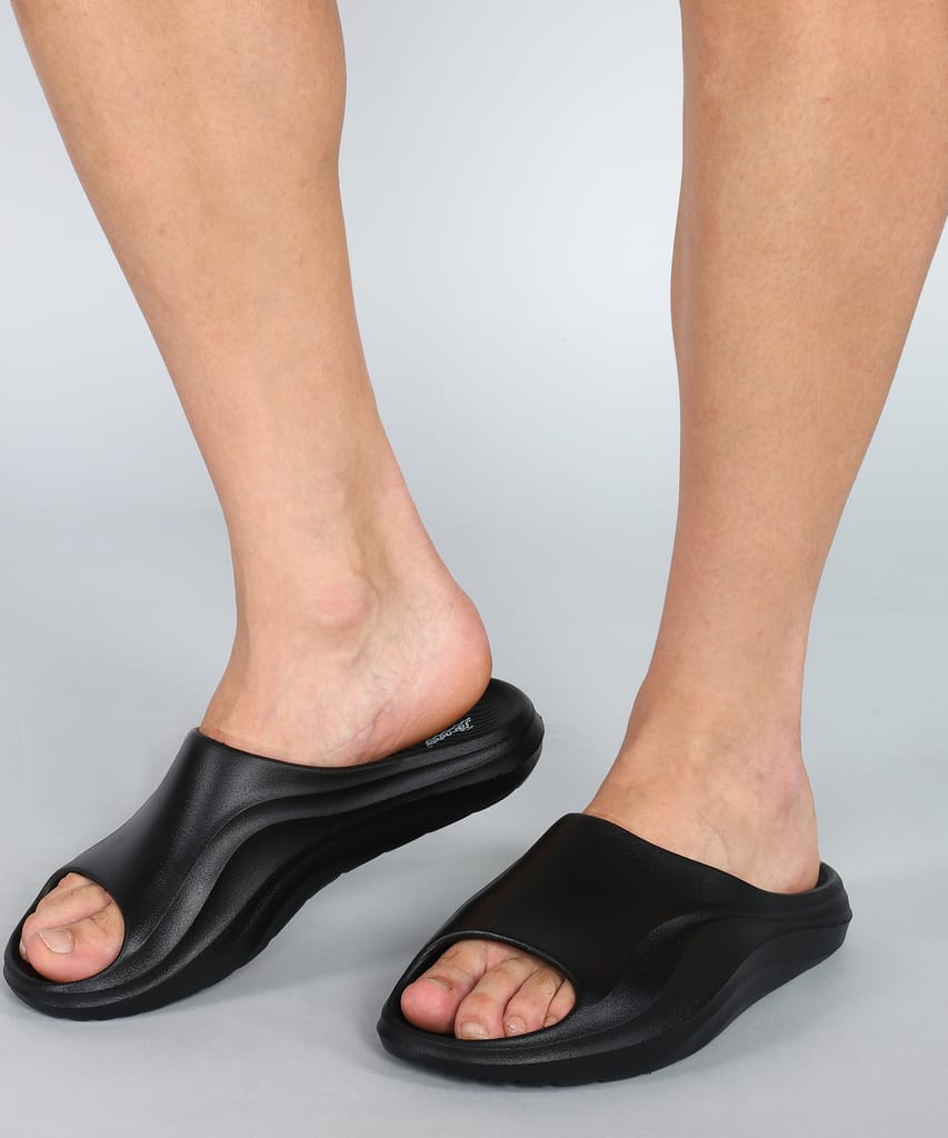 Top Men Paragon Men's Watreproof Black Sliders with Comfortable Anti-Skid Sole 2025 at ShopCircu