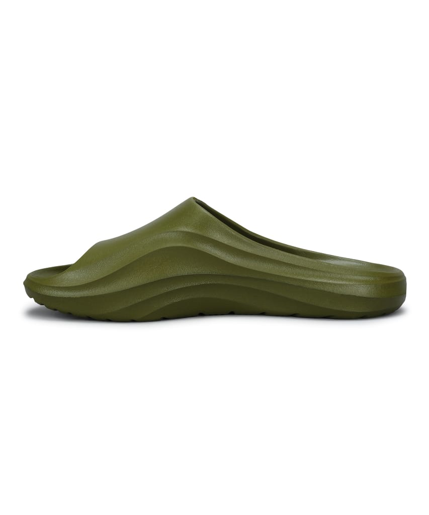 Stylish Men Paragon Men's Watreproof Green Sliders with Comfortable Anti-Skid Sole 2025 at ShopC