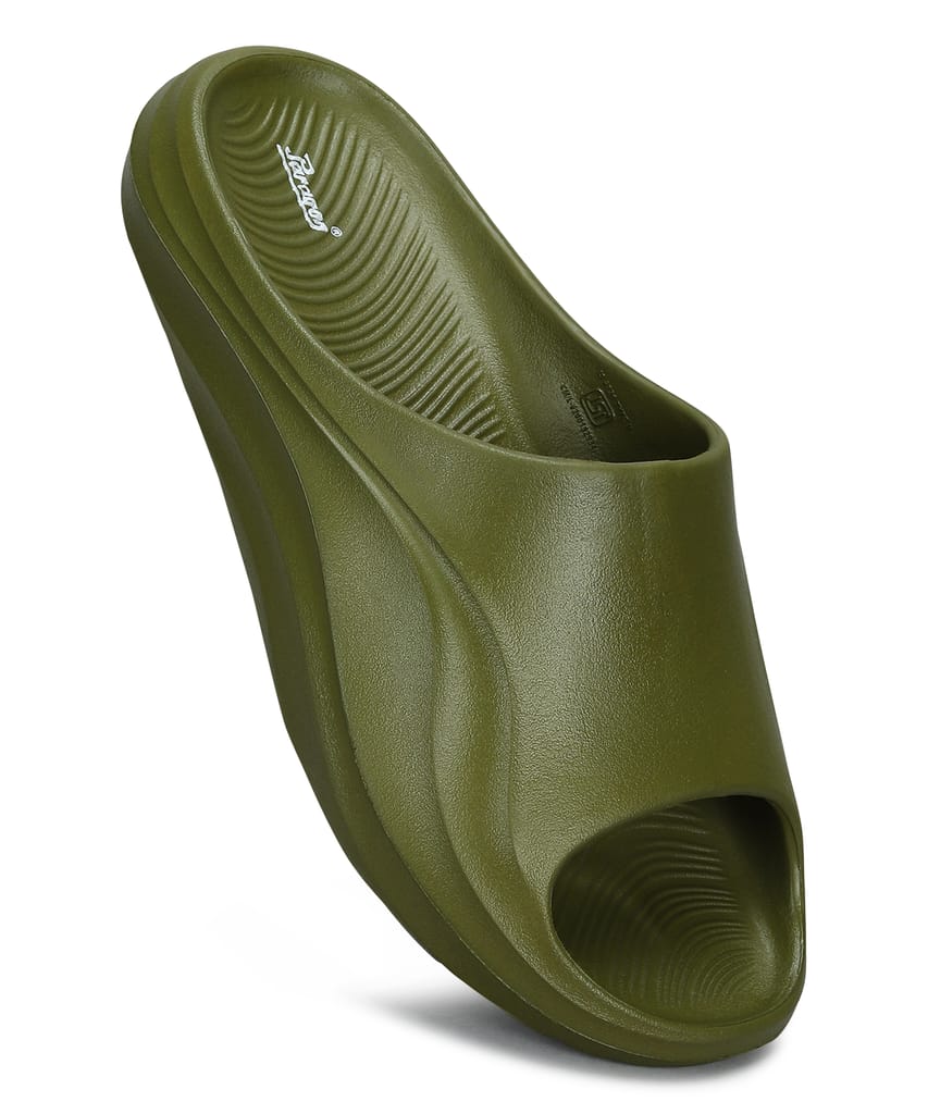 Stylish Men Paragon Men's Watreproof Green Sliders with Comfortable Anti-Skid Sole 2025 at ShopC