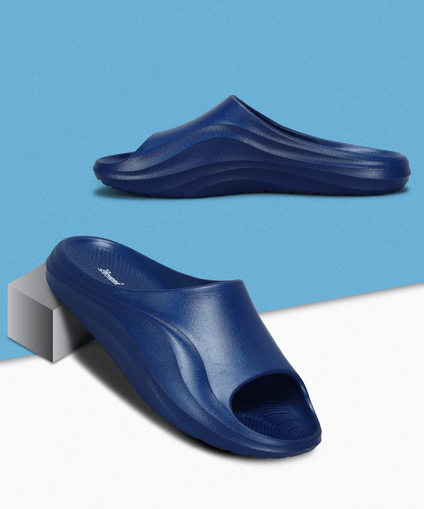 Chic Men Paragon Men's Watreproof Blue Sliders with Comfortable Anti-Skid Sole 2025 at ShopCircu