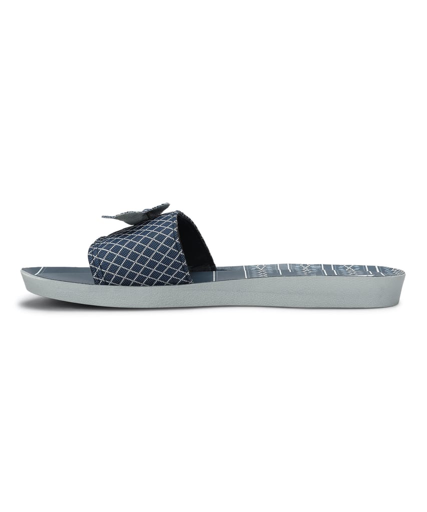 Sophisticated Women Paragon Women's Blue-Grey Sliders with Anti-skid Cushioned Sole for Everyday