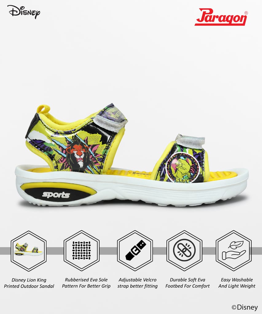 Affordable Kids Paragon Disney Kids' Yellow Velcro Sandals | Comfortable & Anti-Skid Sole 2025 a