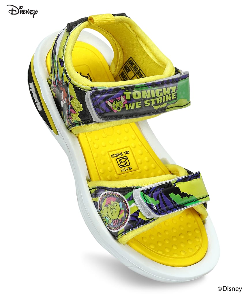 Affordable Kids Paragon Disney Kids' Yellow Velcro Sandals | Comfortable & Anti-Skid Sole 2025 a