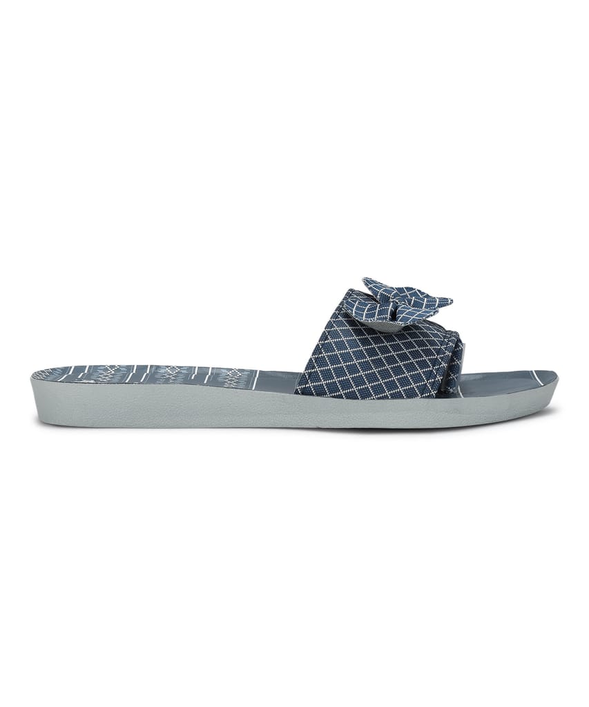 Sophisticated Women Paragon Women's Blue-Grey Sliders with Anti-skid Cushioned Sole for Everyday