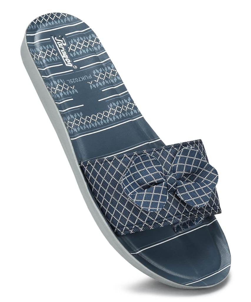 Sophisticated Women Paragon Women's Blue-Grey Sliders with Anti-skid Cushioned Sole for Everyday