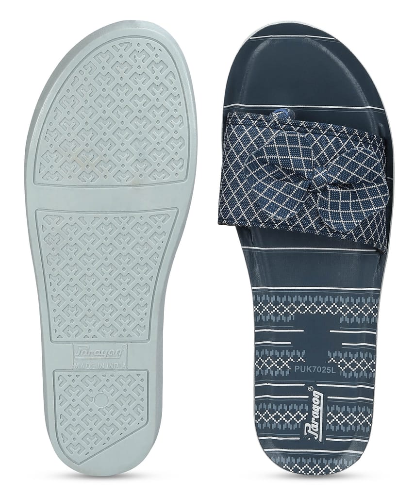 Sophisticated Women Paragon Women's Blue-Grey Sliders with Anti-skid Cushioned Sole for Everyday