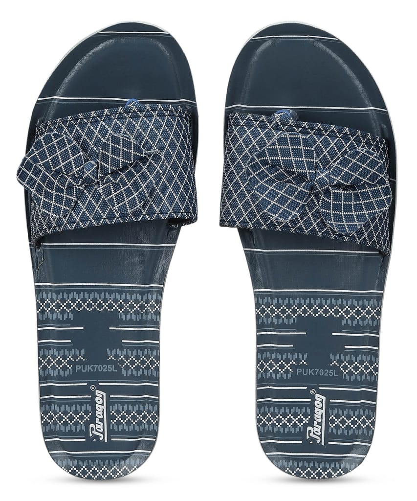 Sophisticated Women Paragon Women's Blue-Grey Sliders with Anti-skid Cushioned Sole for Everyday