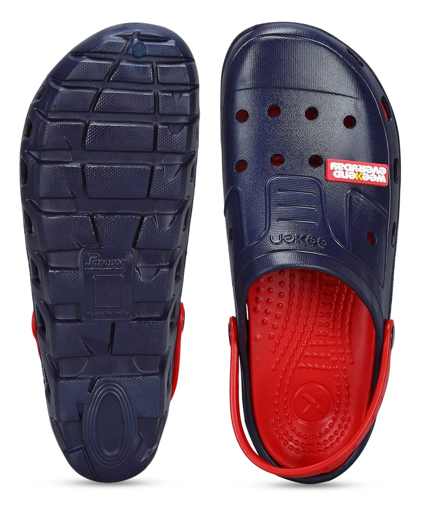 Paragon Men's Slip-on Navy Blue Sandals for Men | Comfortable Sole & Durable