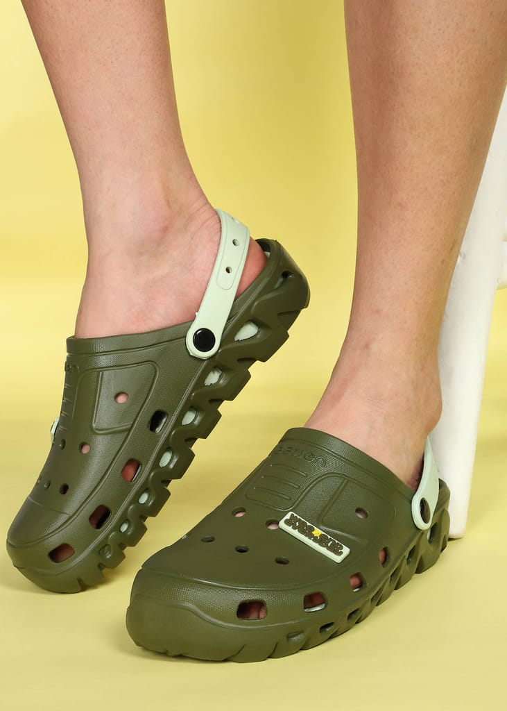 Paragon Men's Slip-on Pastel Green Sandals for Men | Comfortable Sole & Durable