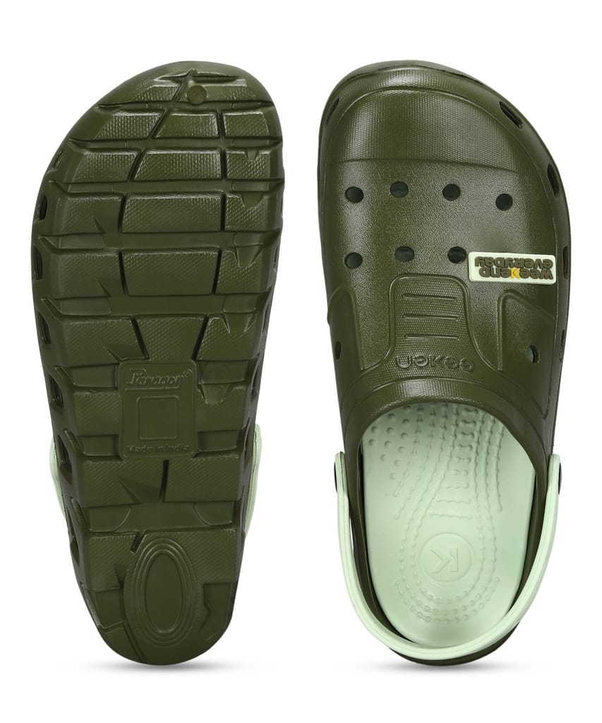 Paragon Men's Slip-on Pastel Green Sandals for Men | Comfortable Sole & Durable