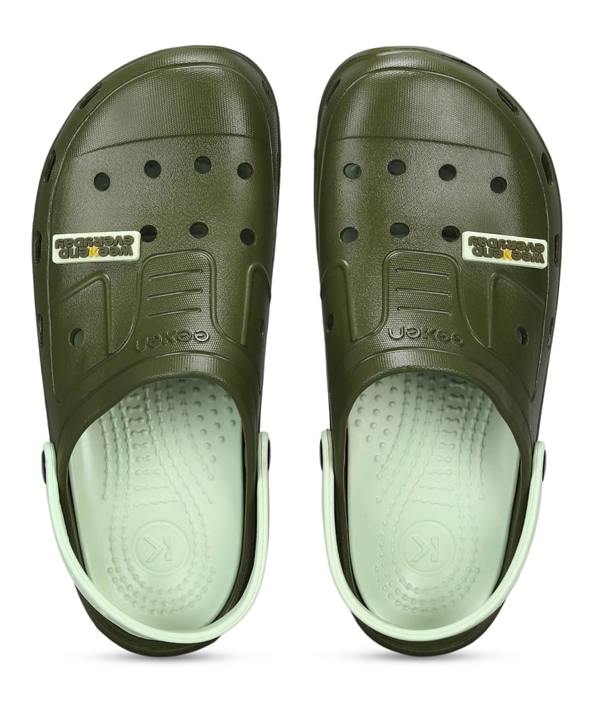 Paragon Men's Slip-on Pastel Green Sandals for Men | Comfortable Sole & Durable