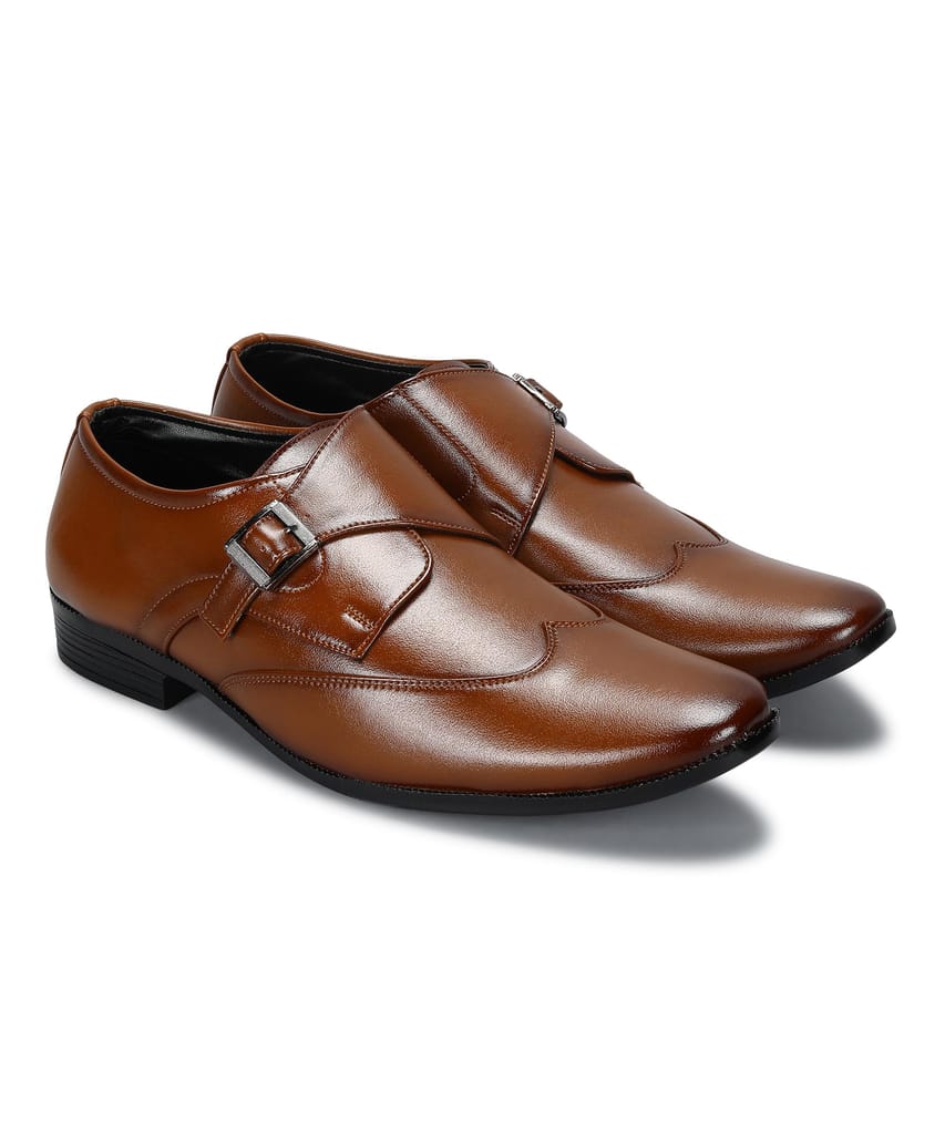 Best Men Paragon Men's Tan Formal Shoes with Buckle| Durable & Sturdy for Outdoor Wear 2025 at S