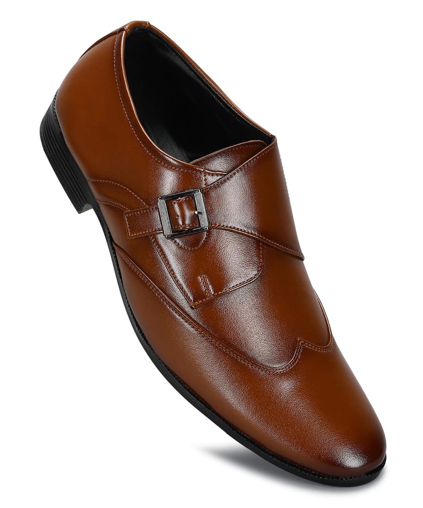 Best Men Paragon Men's Tan Formal Shoes with Buckle| Durable & Sturdy for Outdoor Wear 2025 at S