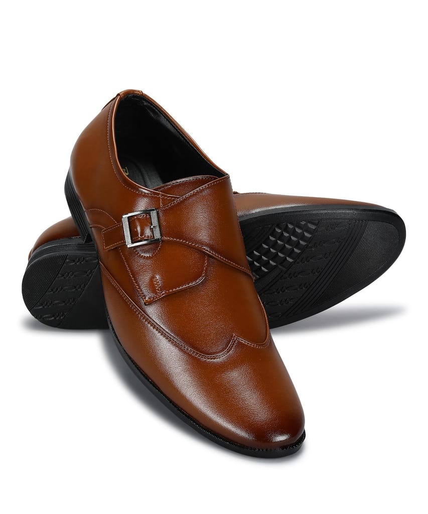 Best Men Paragon Men's Tan Formal Shoes with Buckle| Durable & Sturdy for Outdoor Wear 2025 at S