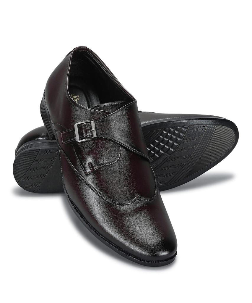 Affordable Men Paragon Men's Brown Formal Shoes with Buckle| Durable & Sturdy for Outdoor Wear 2