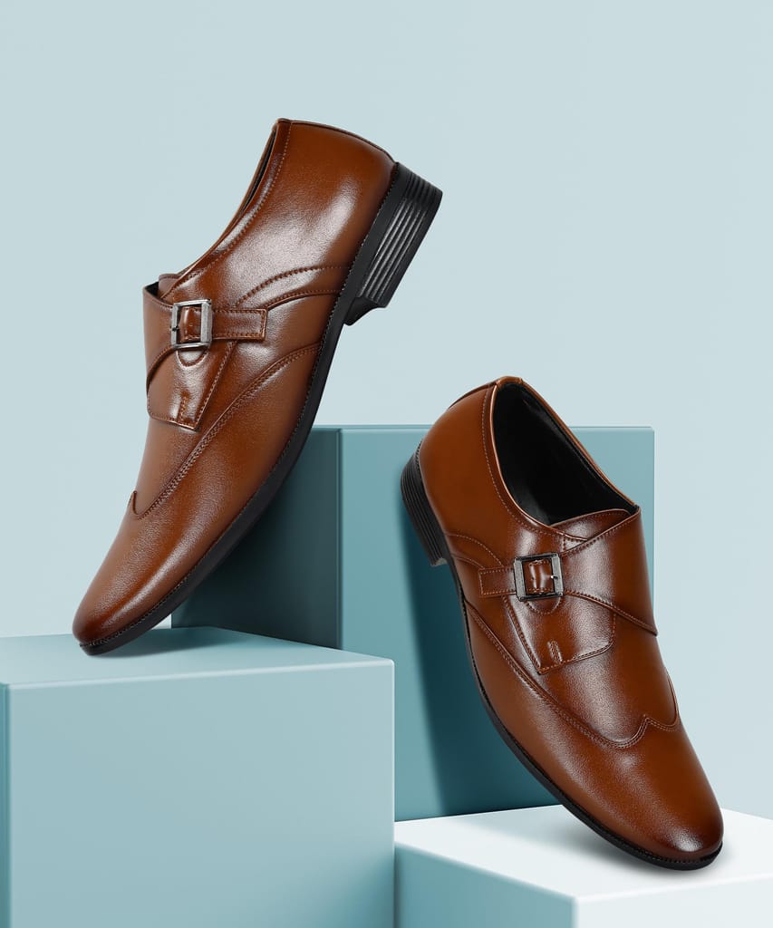 Best Men Paragon Men's Tan Formal Shoes with Buckle| Durable & Sturdy for Outdoor Wear 2025 at S